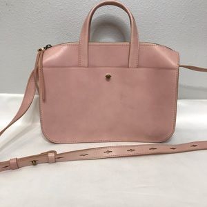 EUC Madewell Blush Zip Top Leather Crossbody Purse